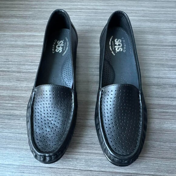 SAS Savvy Tripad Leather Loafers Shoes133 in Black - Picture 3 of 9